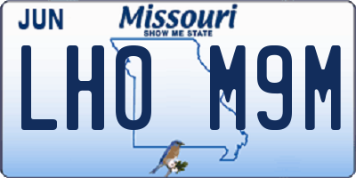 MO license plate LH0M9M