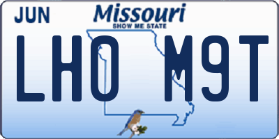 MO license plate LH0M9T