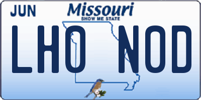 MO license plate LH0N0D