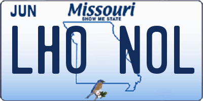 MO license plate LH0N0L