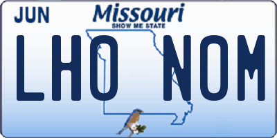 MO license plate LH0N0M