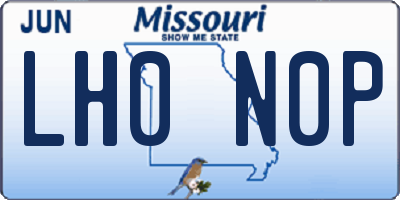 MO license plate LH0N0P
