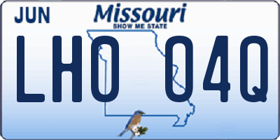MO license plate LH0O4Q
