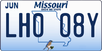 MO license plate LH0O8Y