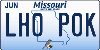 MO license plate LH0P0K