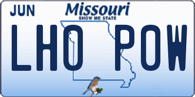 MO license plate LH0P0W