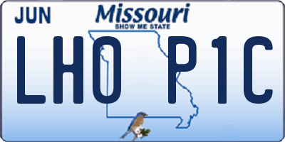MO license plate LH0P1C