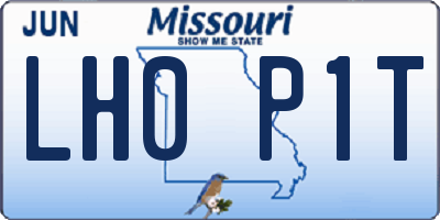 MO license plate LH0P1T