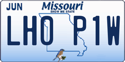 MO license plate LH0P1W