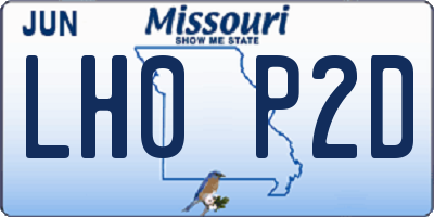 MO license plate LH0P2D
