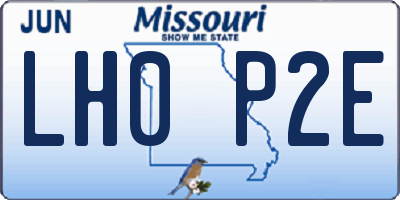 MO license plate LH0P2E