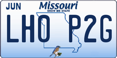 MO license plate LH0P2G