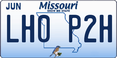 MO license plate LH0P2H