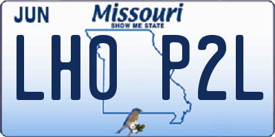MO license plate LH0P2L
