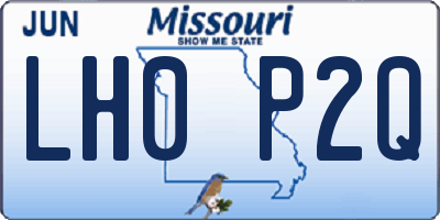 MO license plate LH0P2Q