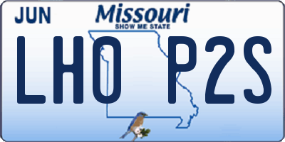MO license plate LH0P2S