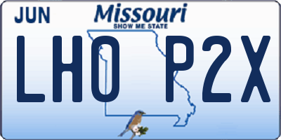 MO license plate LH0P2X