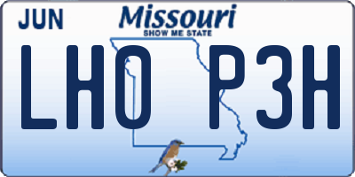 MO license plate LH0P3H