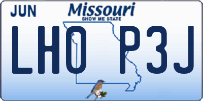 MO license plate LH0P3J