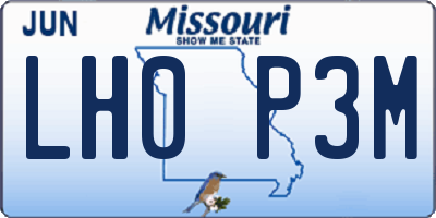 MO license plate LH0P3M