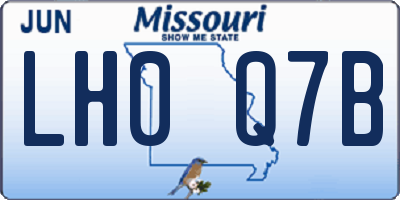 MO license plate LH0Q7B