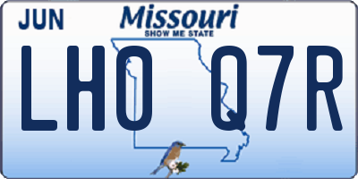 MO license plate LH0Q7R