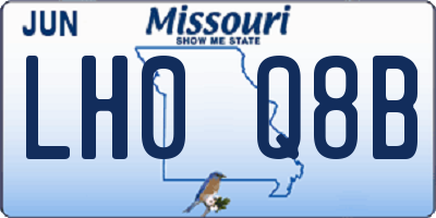 MO license plate LH0Q8B