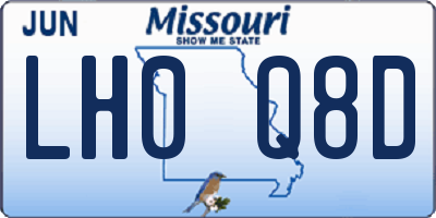 MO license plate LH0Q8D