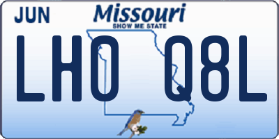 MO license plate LH0Q8L