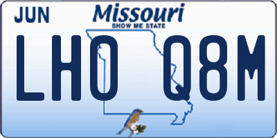 MO license plate LH0Q8M