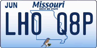 MO license plate LH0Q8P