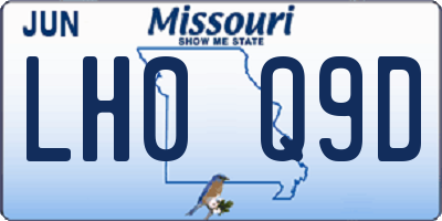 MO license plate LH0Q9D