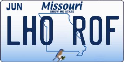 MO license plate LH0R0F