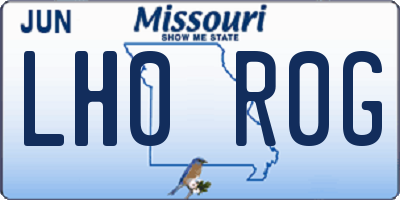 MO license plate LH0R0G
