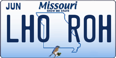 MO license plate LH0R0H