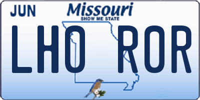 MO license plate LH0R0R