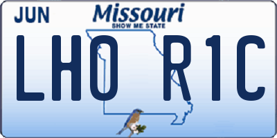 MO license plate LH0R1C