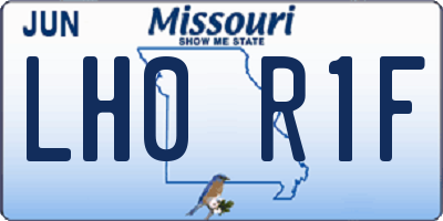 MO license plate LH0R1F