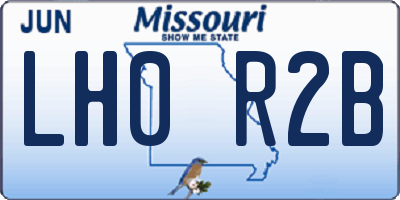 MO license plate LH0R2B