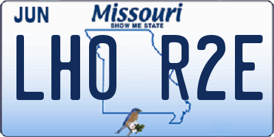MO license plate LH0R2E