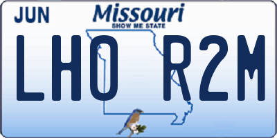 MO license plate LH0R2M