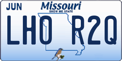 MO license plate LH0R2Q