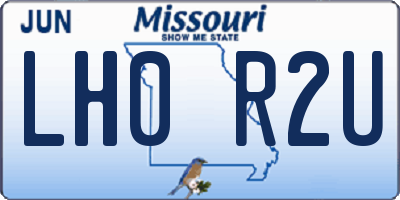 MO license plate LH0R2U