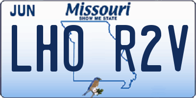 MO license plate LH0R2V