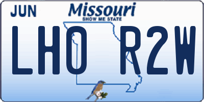 MO license plate LH0R2W