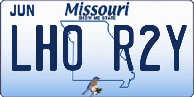 MO license plate LH0R2Y