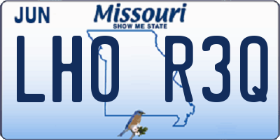 MO license plate LH0R3Q