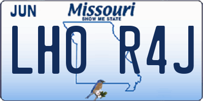 MO license plate LH0R4J