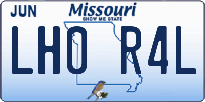 MO license plate LH0R4L