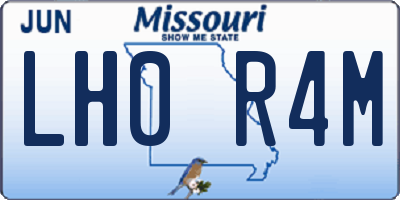 MO license plate LH0R4M